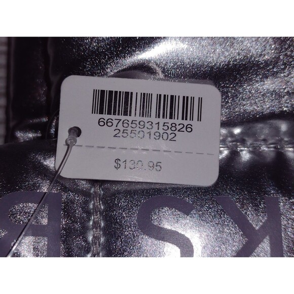 Bath and Body Works Tote Bag Puffy Puffer SILVER SHINY Carry All 2024 NWT $130 - Picture 4 of 9